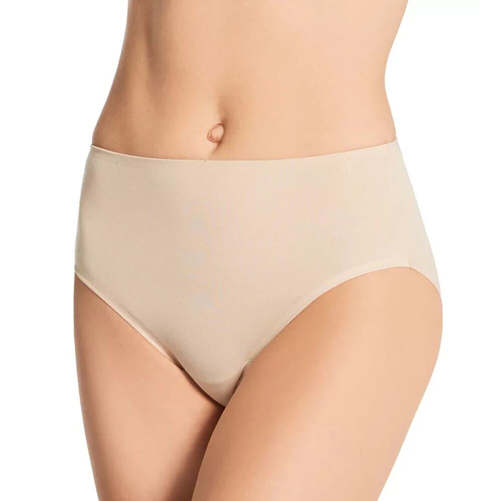 TC Fine Intimates Women's Cotton Modal Hi Cut Brief Panty Beige Size XL 0208